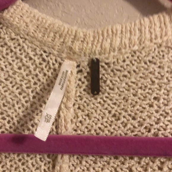 Free People sweater oversized knit sweater cardigan xs boho - Picture 3 of 12